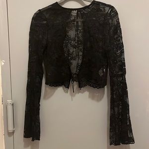 Tobi Black Lace Blouse